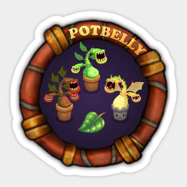 My Singing Monsters Potbelly Circle Sticker by geekers25